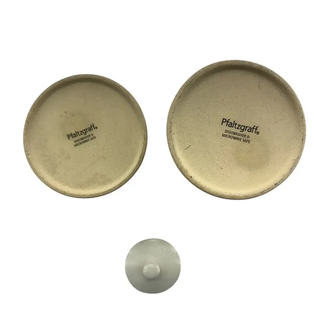 Pfaltzgraff Stoneware Sugar Bowl & Creamer Set Microwave Safe